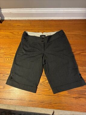 Lane Bryant Charcoal Pinstripe Bermuda Shorts
